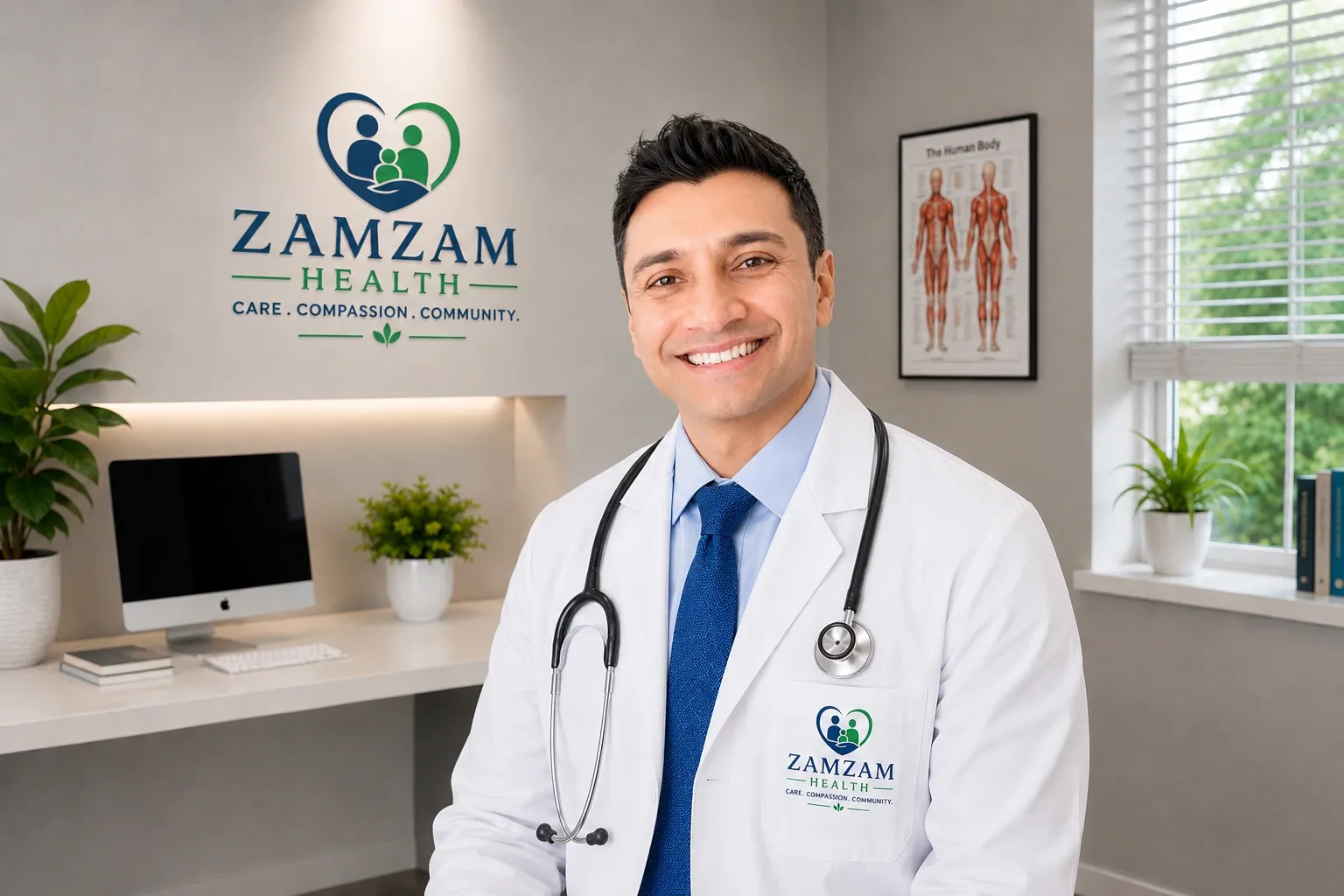 ZamZam Health doctor in a welcoming clinic office